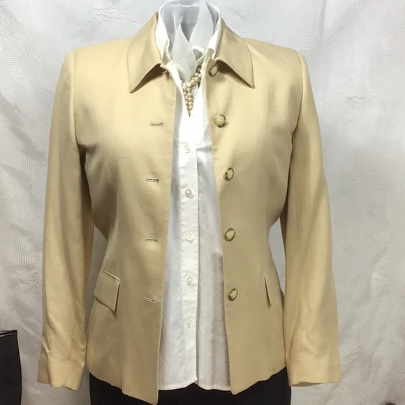 Talbots Jackets & Blazers - VTG Talbots Tailored Imported Italian Fabric Lined Suit Jacket Sz.4
